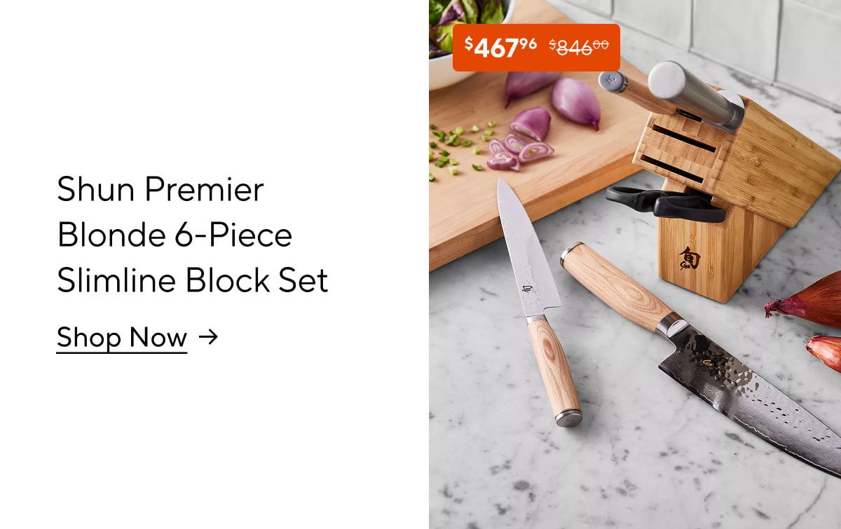 Shun Premier Blonde 6-Piece Slimline Block Set