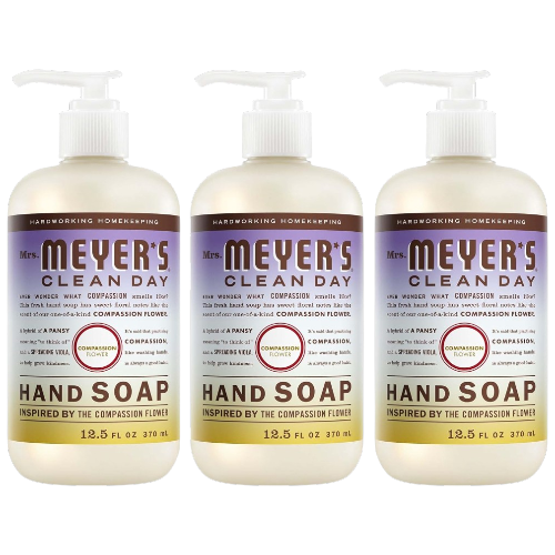 Mrs. Meyer’s Clean Day Hand Soap in Compassion Flower, 3-Pack
