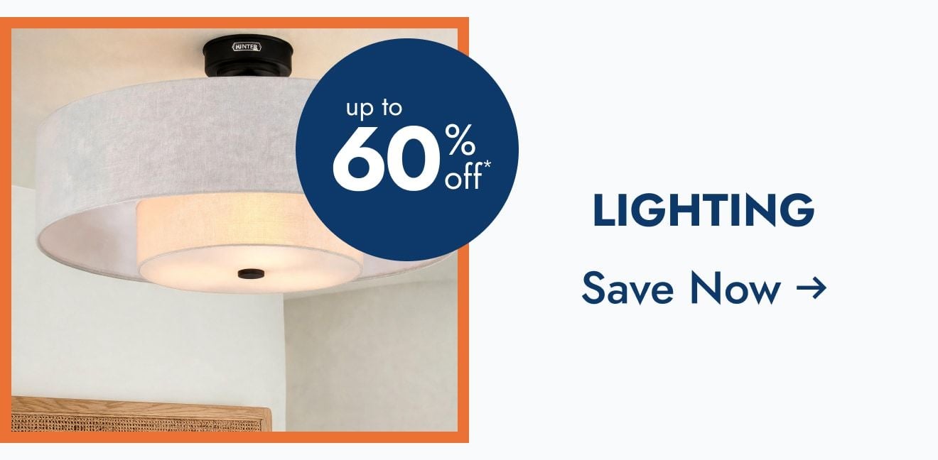 Lighting up to 60% off
