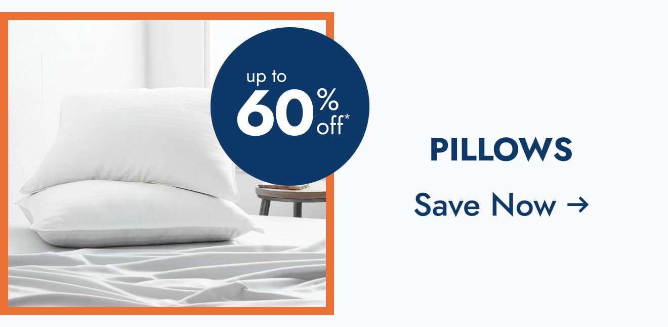 Pillows up to 60% off