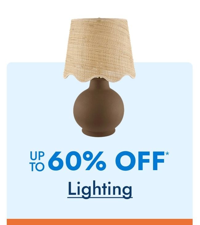 Lighting up to 60% off