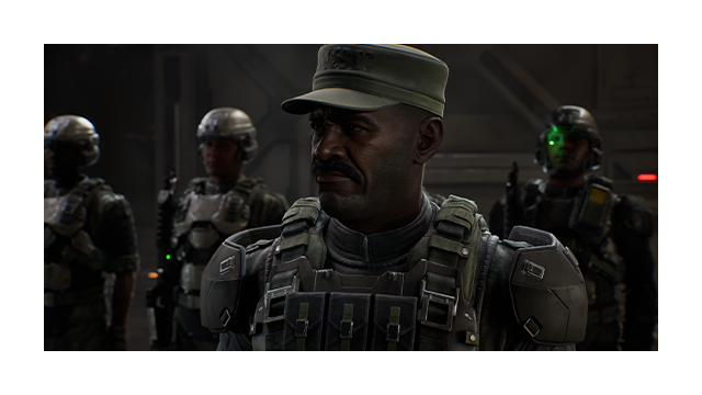 Sgt. Johnson stands with several marines.