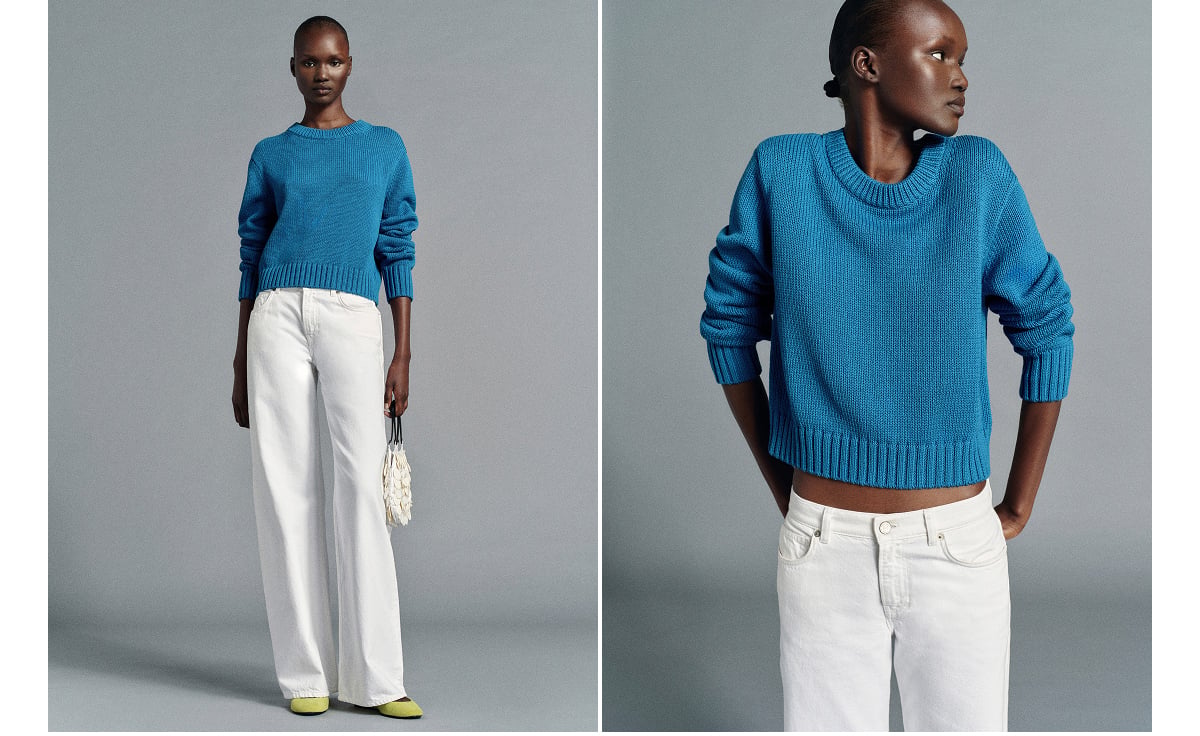 Eleni Cotton Crew Sweater