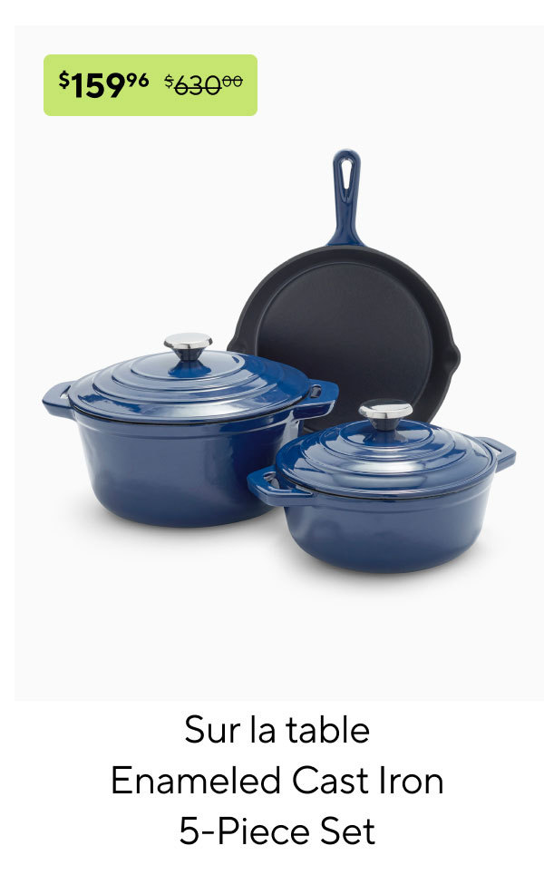 Sur la table Enameled Cast Iron 5-Piece Set