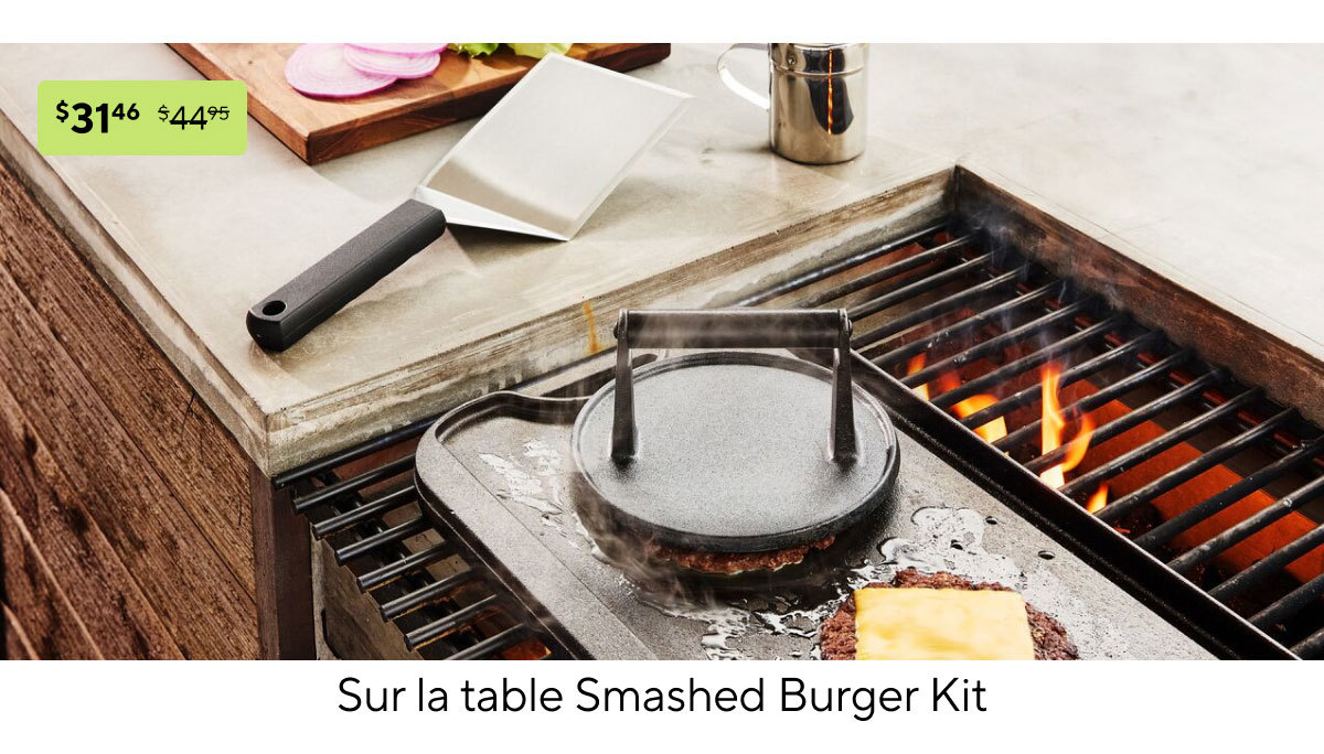 Sur la table Smashed Burger Kit