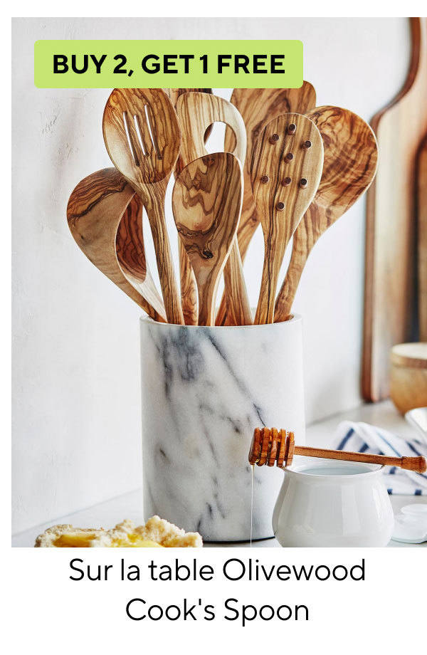 Sur la table Olivewood Cook's Spoon, 14 Inch