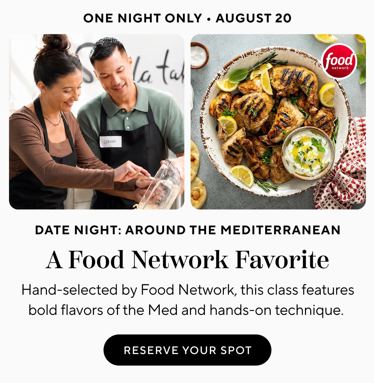 A Food Network Favorite — Date Night: Around the Mediterranean A Food Network Favorite — Date Night: Around the Mediterranean