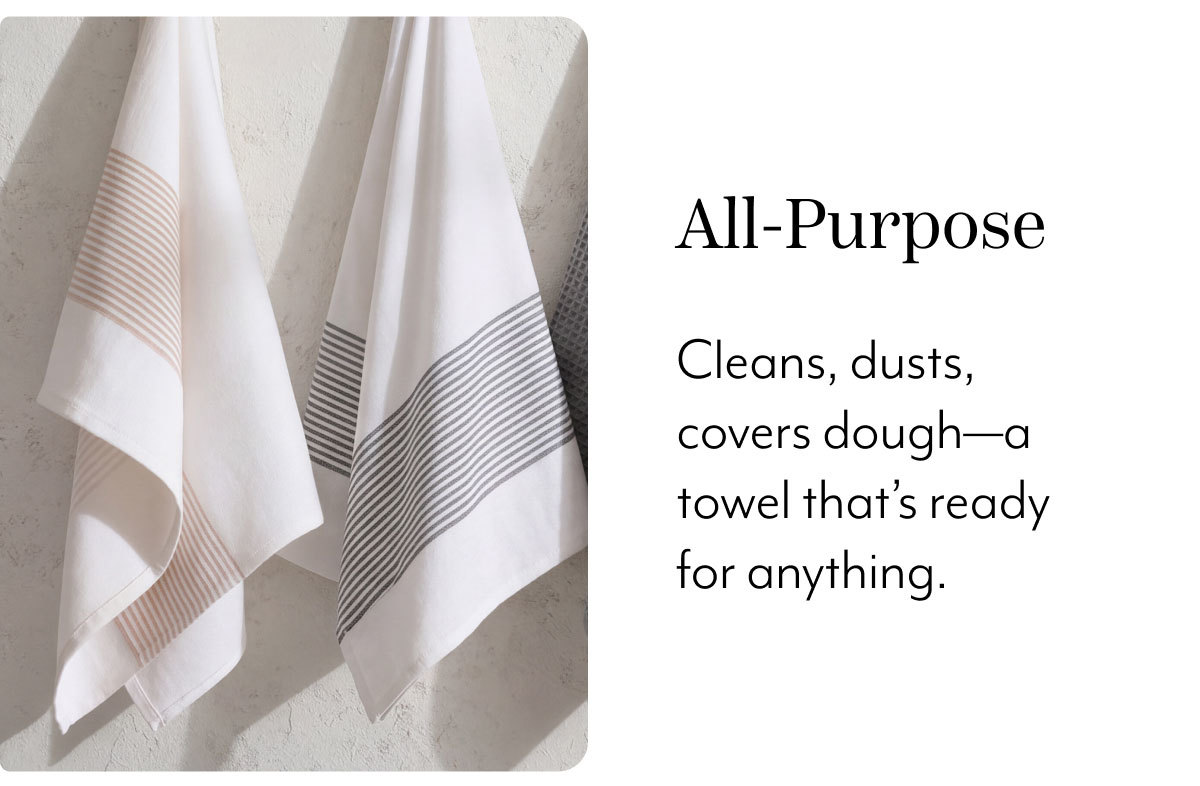 Sur La Table All-Purpose Stripe Towels, Set of 3