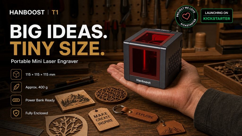 Hanboost T1: Palm Size Laser Engraver for DIY Enthusiast