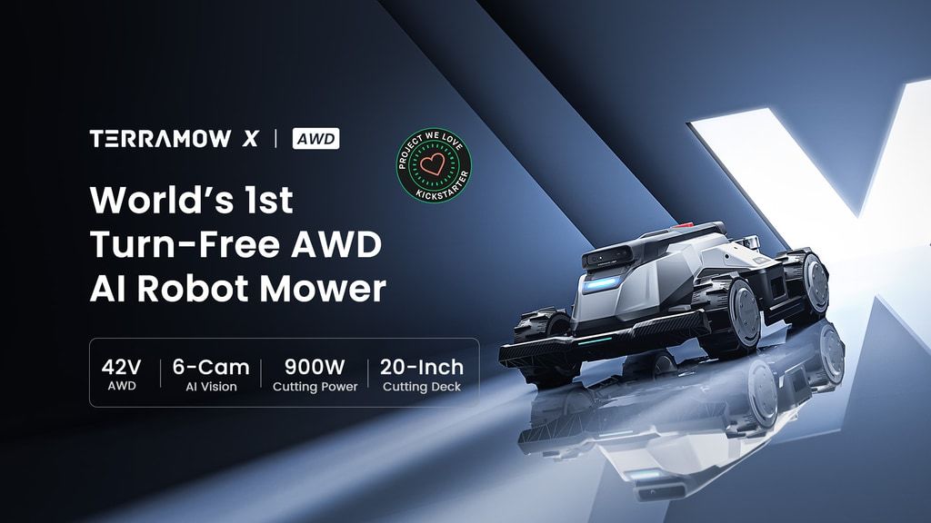 TerraMow X AWD: Turn-Free AWD AI Robot Mower