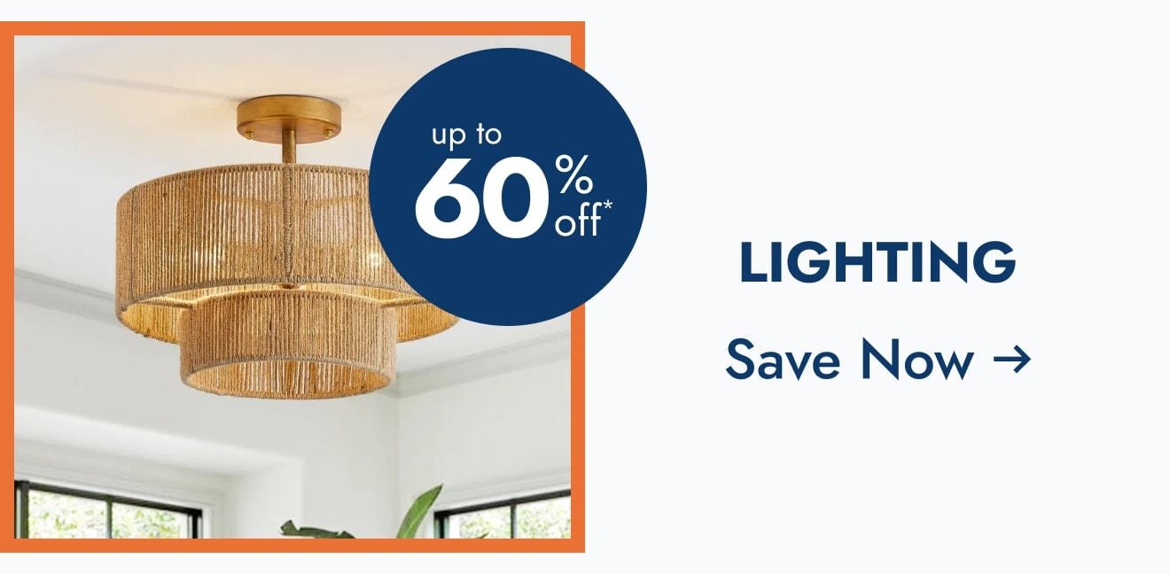 Lighting up to 60% off