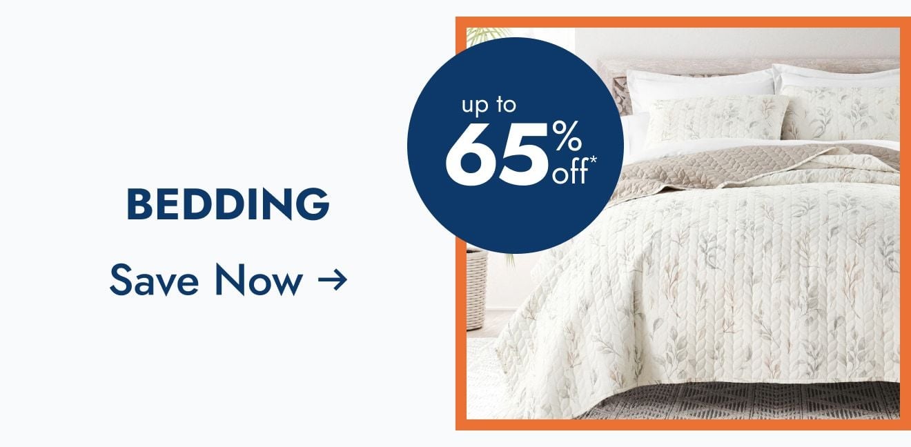 Bedding up to 65% off