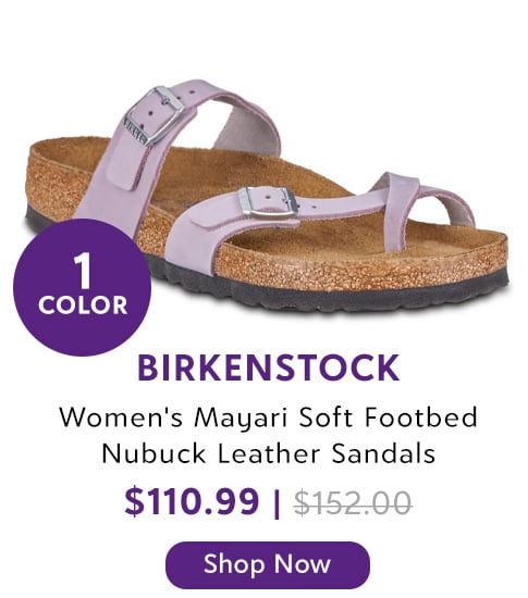 Birkenstock Women's Mayari Soft Footbed Nubuck Leather Purple Fog Sandals