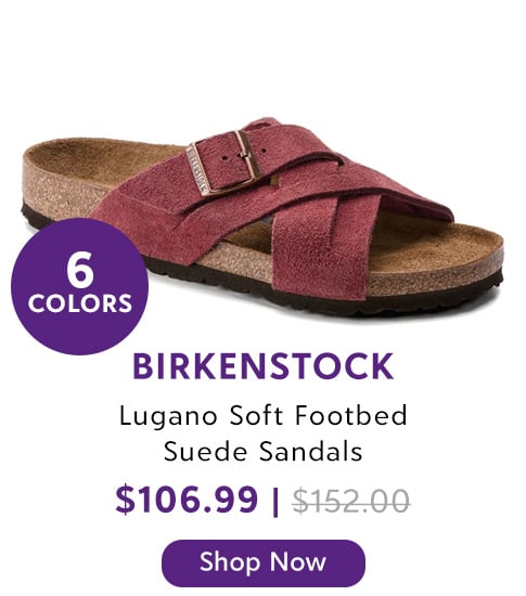 Birkenstock Lugano Soft Footbed Suede Sandals