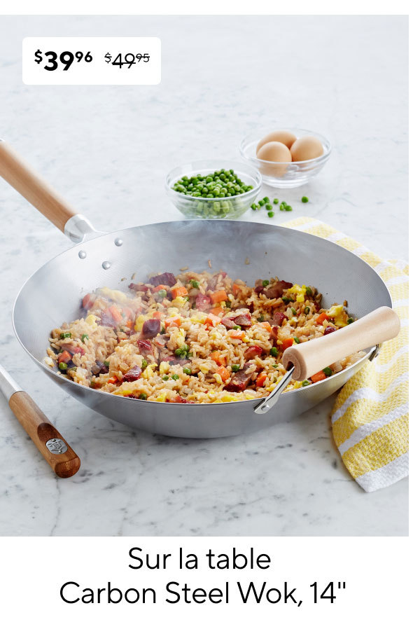 Sur la table Carbon Steel Wok