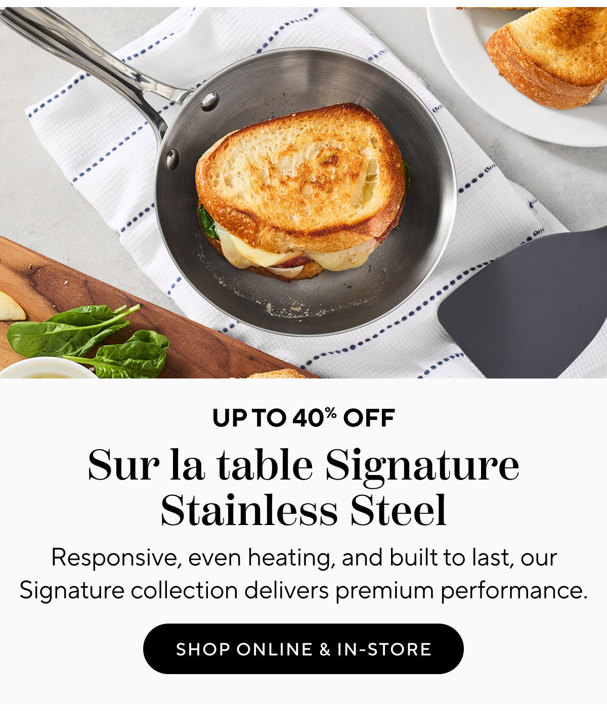 Sur la table Signature Stainless Steel