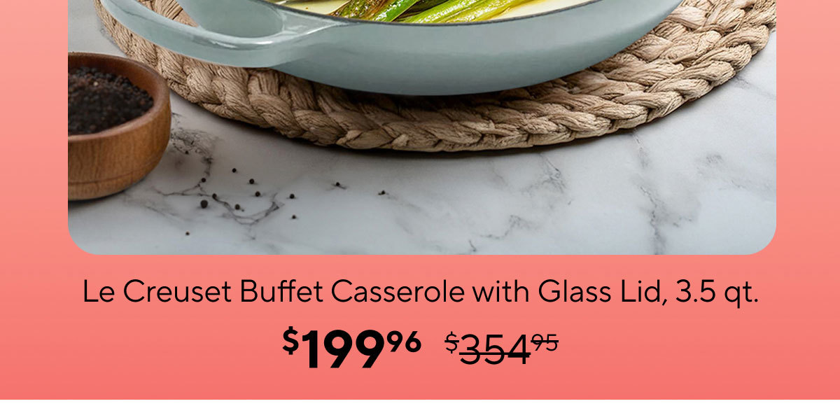 Le Creuset Buffet Casserole with Glass Lid, 3.5 qt.