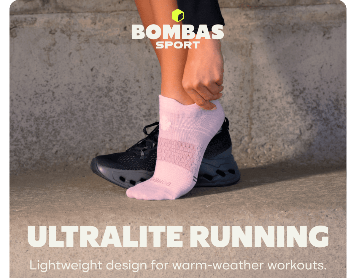 BOMBAS SPORT. ULTRALITE RUNNING. Lightweight design for warm-weather workouts.