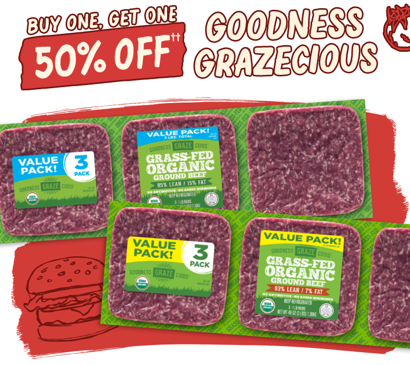 Buy One, Get One 50% Off‡ Organic Ground Beef