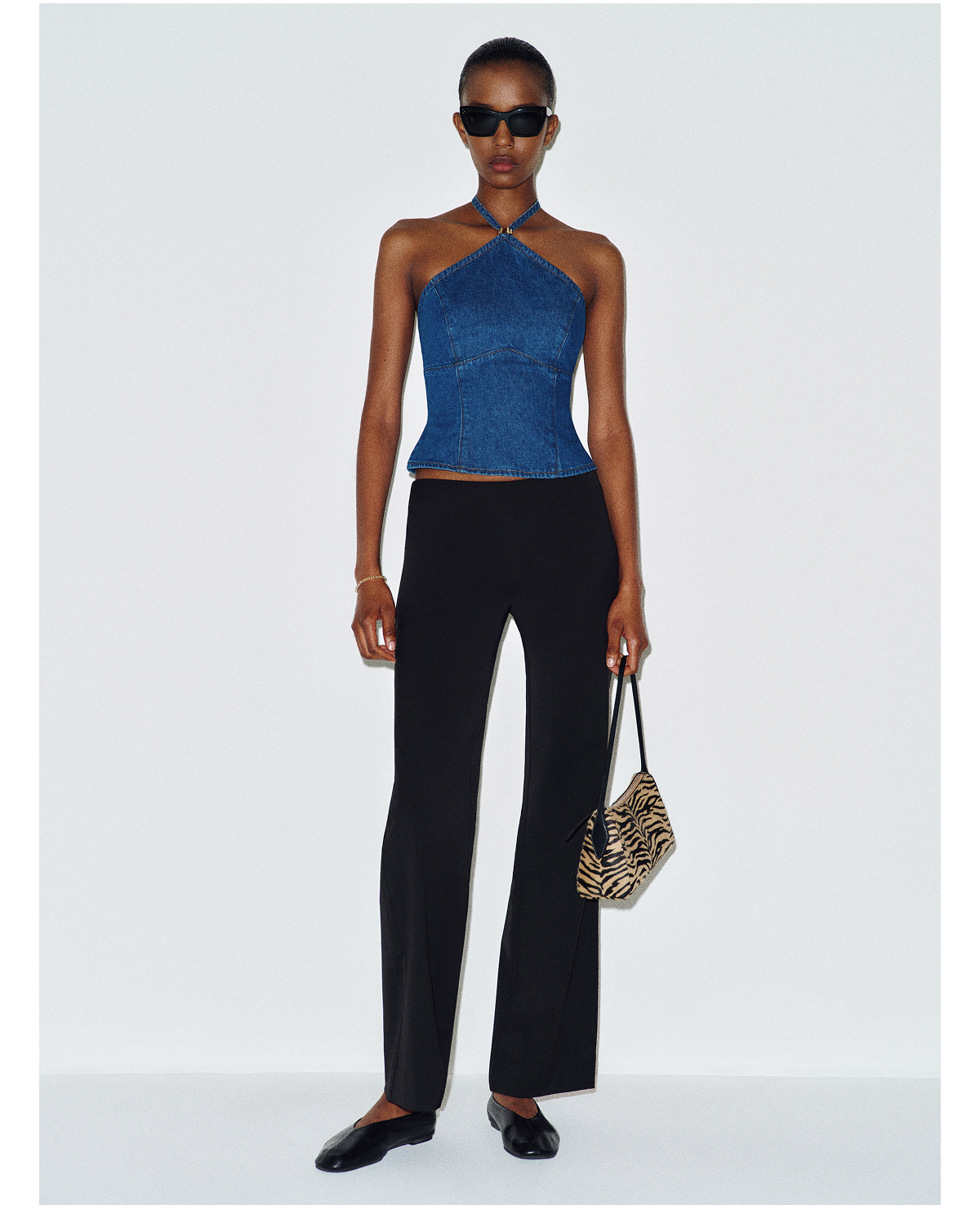 Meghan Denim Halter Top