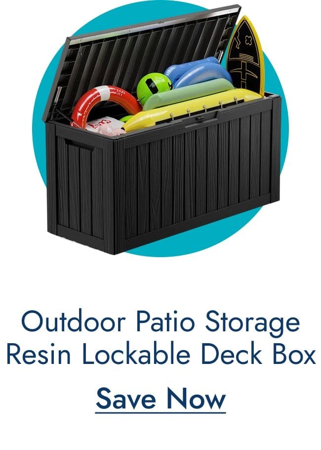 Outdoor Patio Storage Resin Lockable Deck Box
