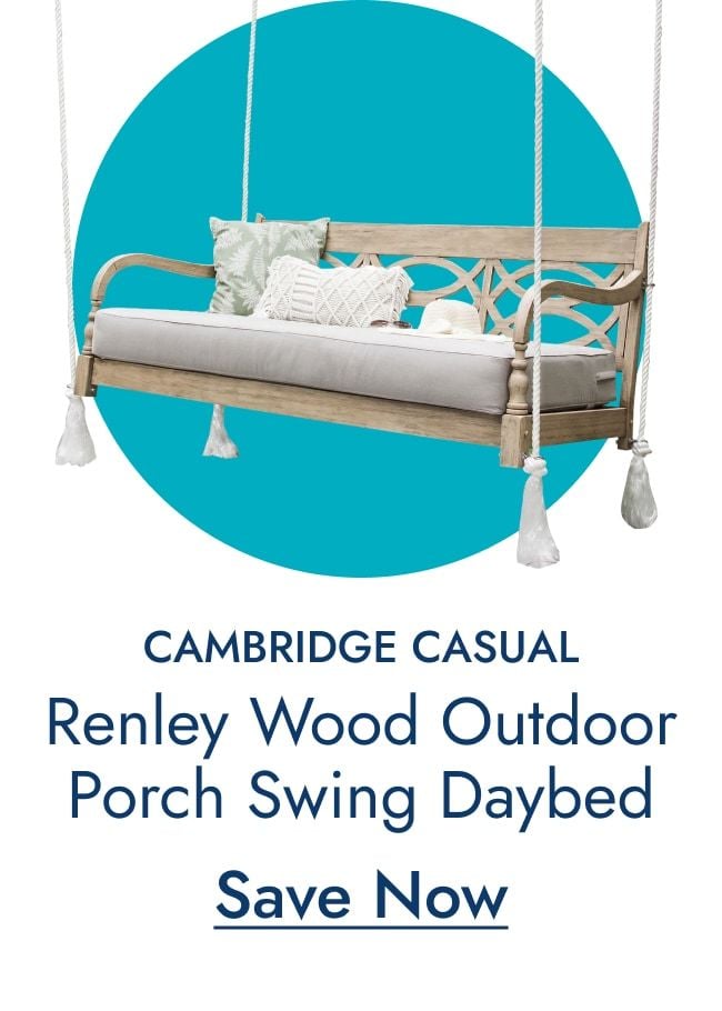 Cambridge Casual Renley Wood Outdoor Porch Swing Daybed
