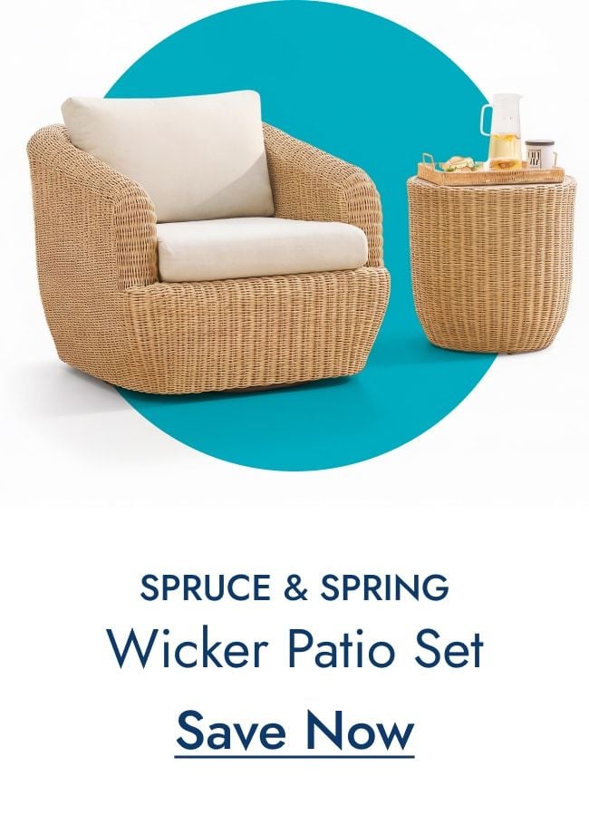 Spruce & Spring Patio Wicker Furniture Set
