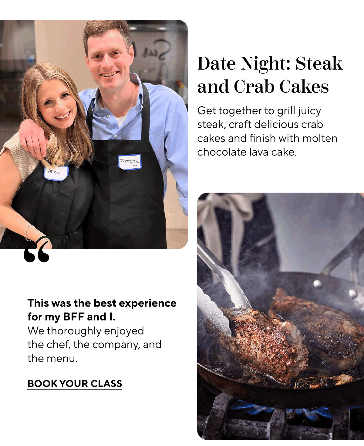 Date Night: Steak and Crab Cakes