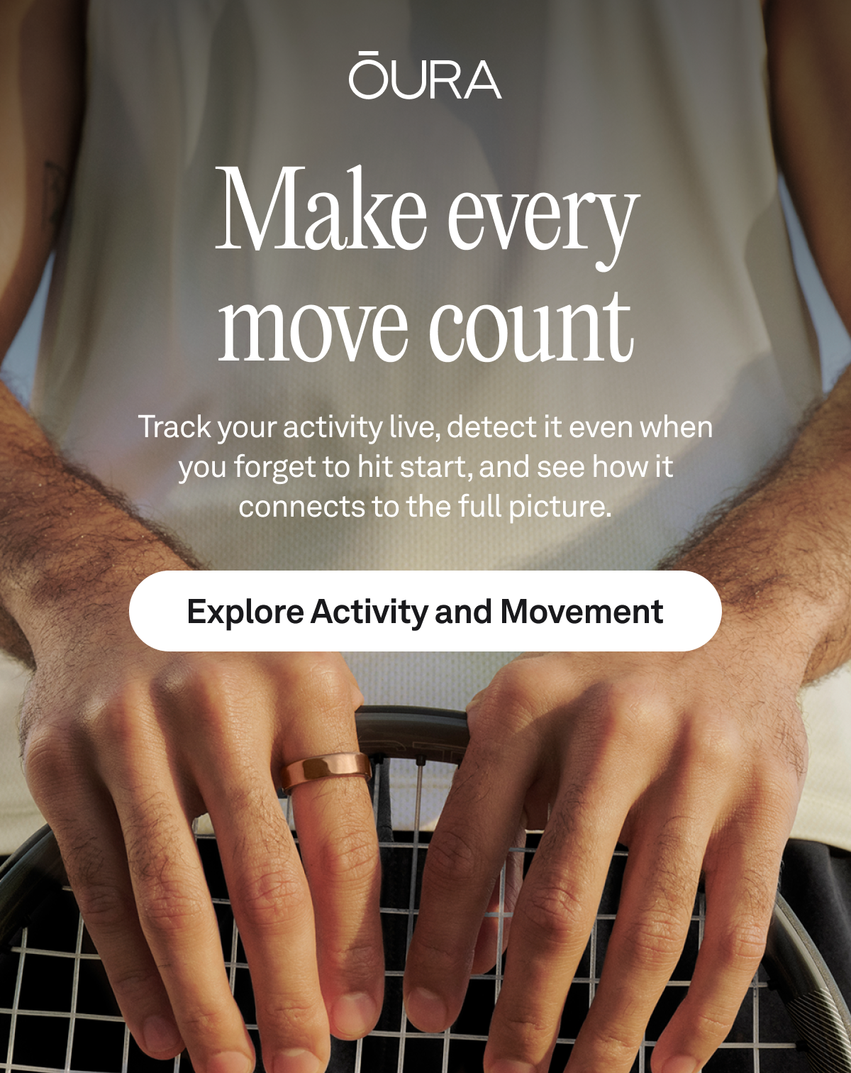 Oura logo above the headline 