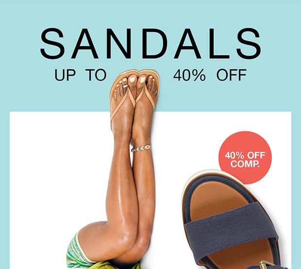 Sandals Up To 40% Off