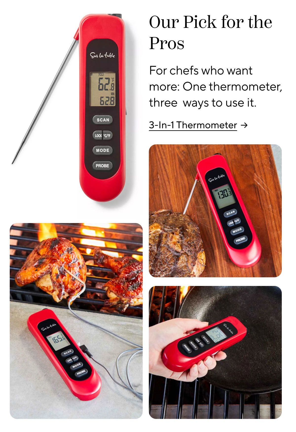 Sur La Table 3-In-1 Thermometer