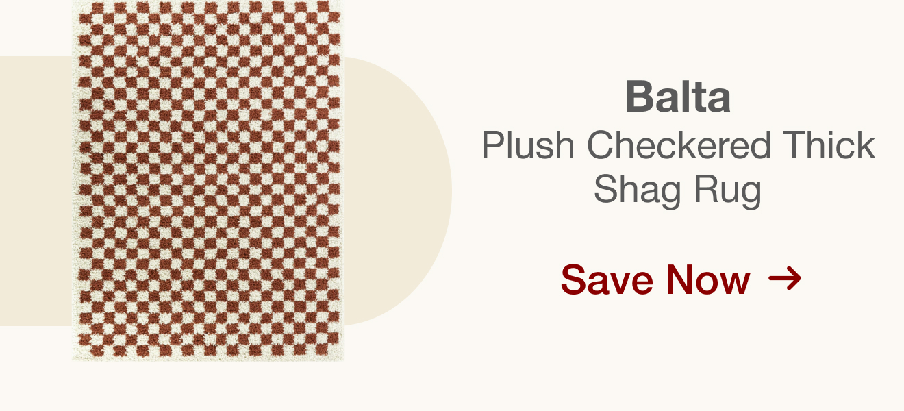 Covey Checkered Shag Area Rug