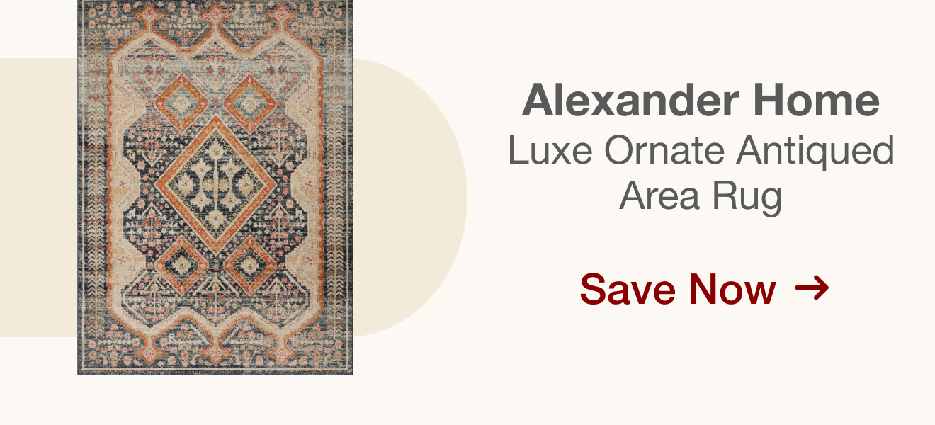 Shop the Alexander Home Luxe Ornate Antiqued Distressed Area Rug