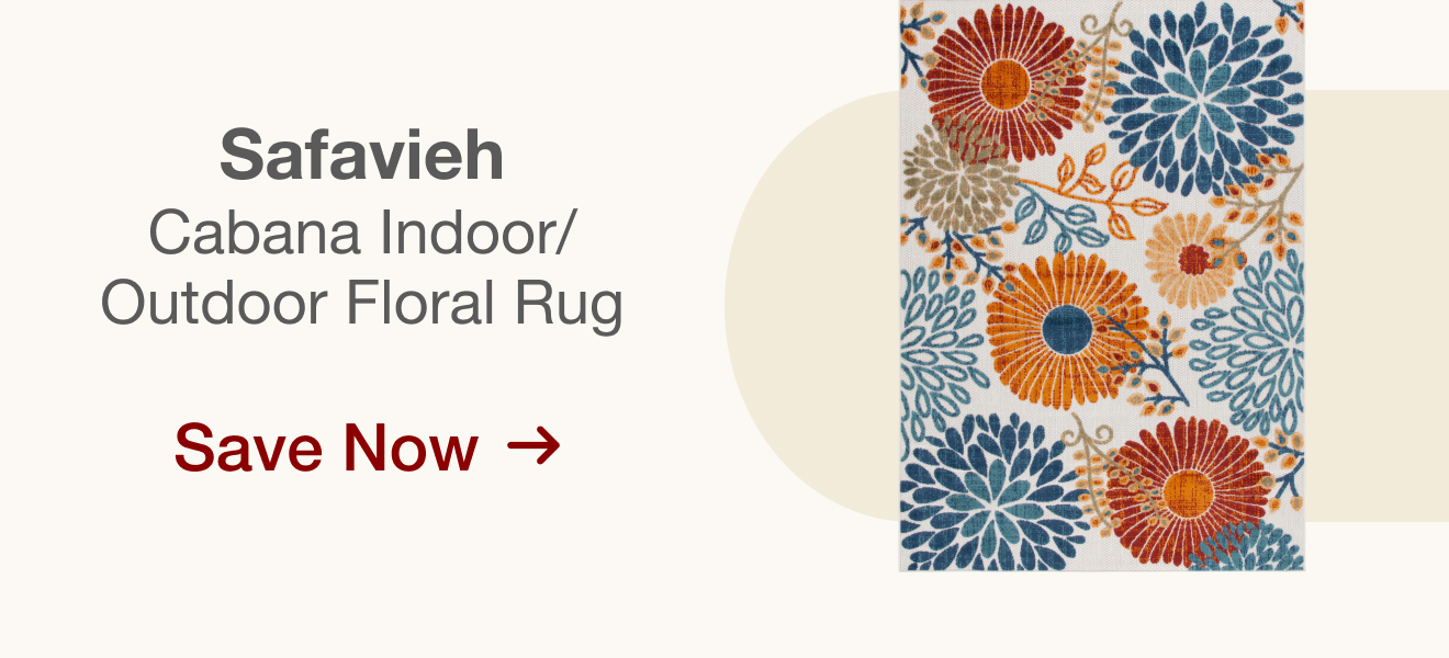 SAFAVIEH Cabana Hillechien Indoor Outdoor Waterproof Patio Floral Rug