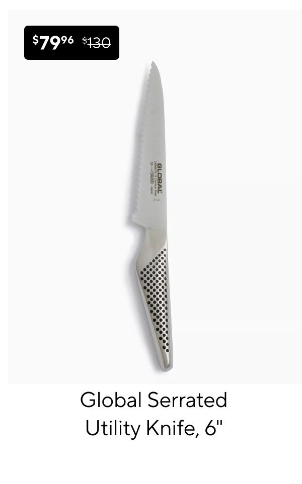 Global Serrated Utility Knife, 6