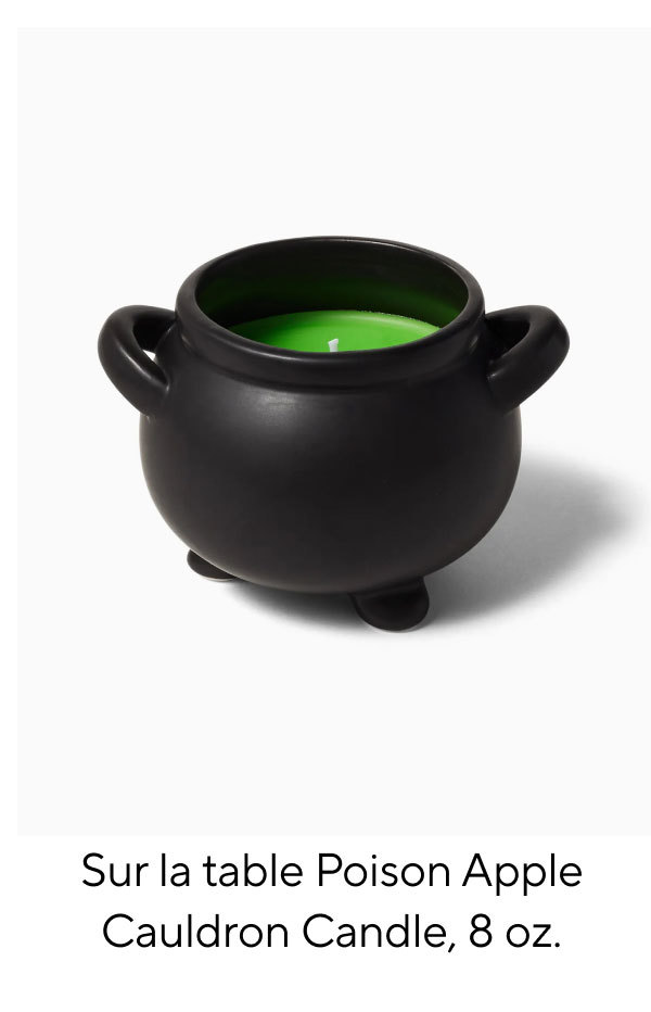 Sur la table Poison Apple Cauldron Candle