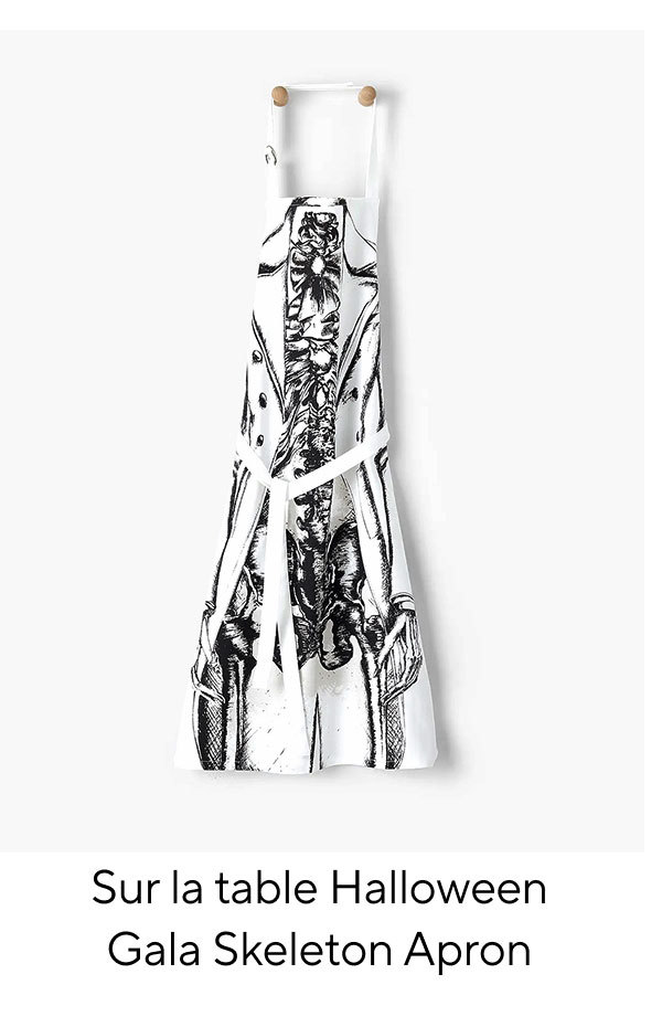 Sur la table Halloween Gala Skeleton Apron