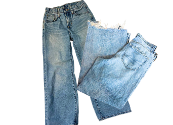 Wide-leg denim