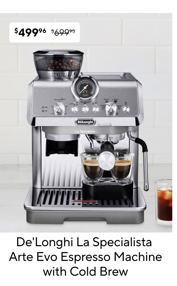 De'Longhi La Specialista Arte Evo Espresso Machine with Cold Brew
