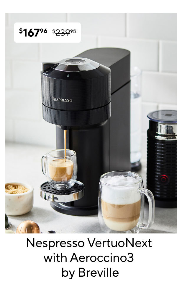 Nespresso VertuoNext with Aeroccino3 by Breville