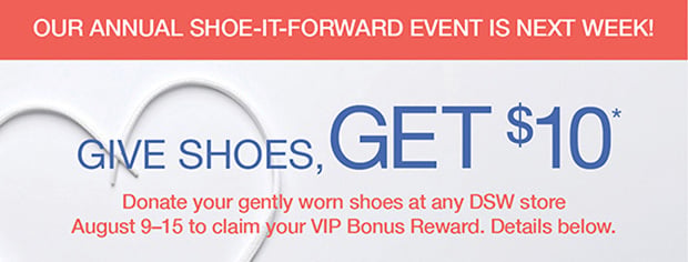 Give Shoes, Get $10*