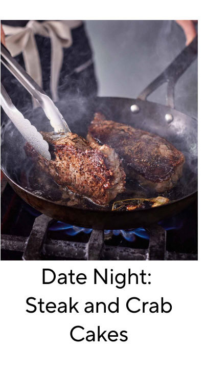 Date Night: Steak and Crab Cakes