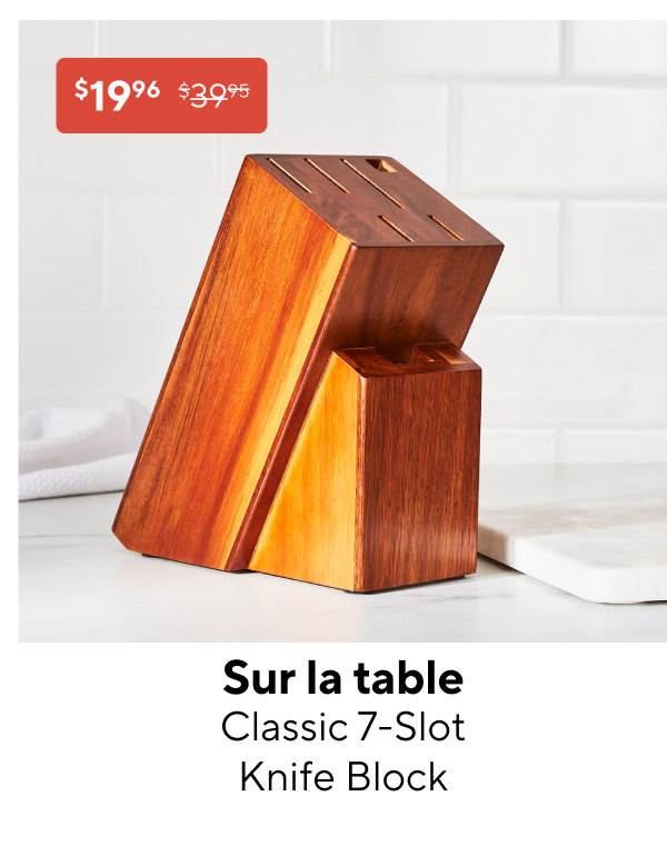 Sur La Table Classic 7-Slot Knife Block