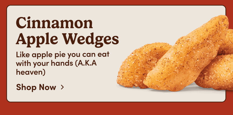 Cinnamon Apple Wedges. Like apple pie you can eat with your hands (A.K.A heaven) Shop Now.