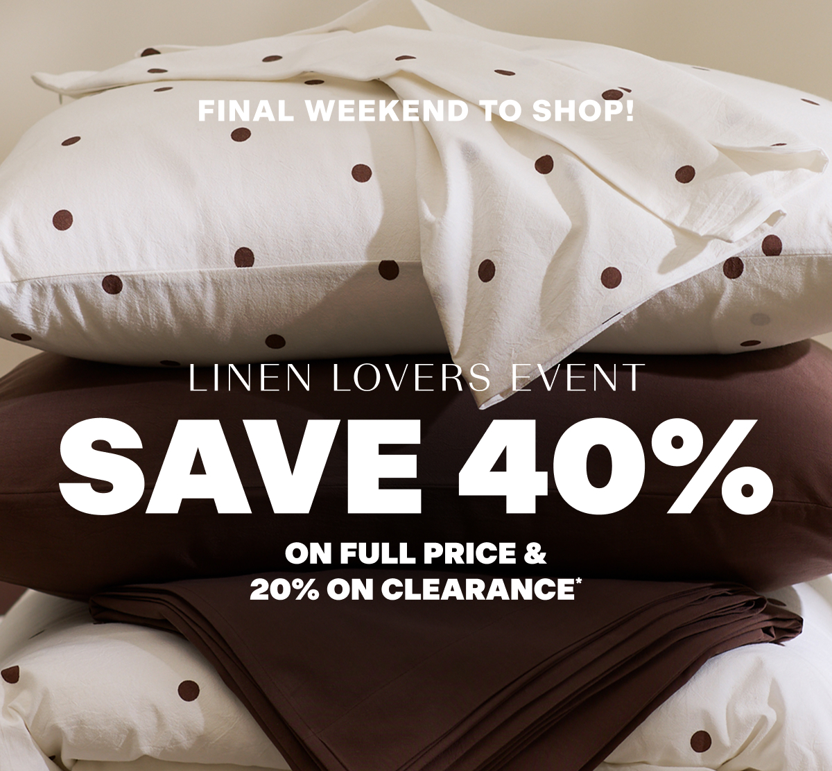 Free standard shipping for Linen Lovers (orders over $50) at Adairs