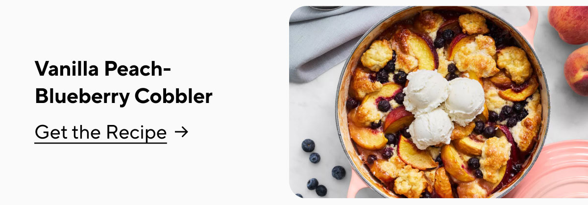 Vanilla Peach Blueberry Cobbler