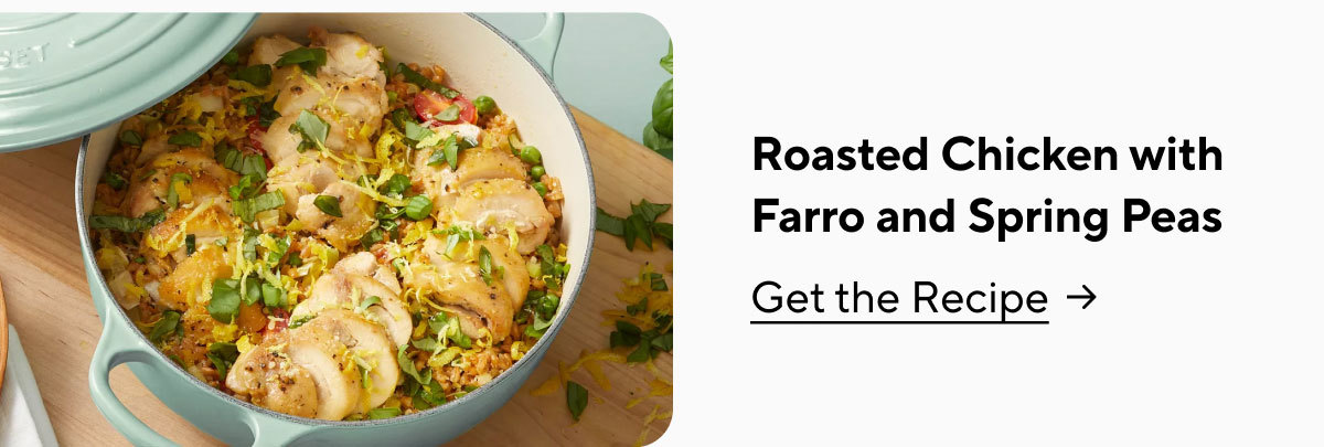 Roasted Chicken With Farro And Spring Peas