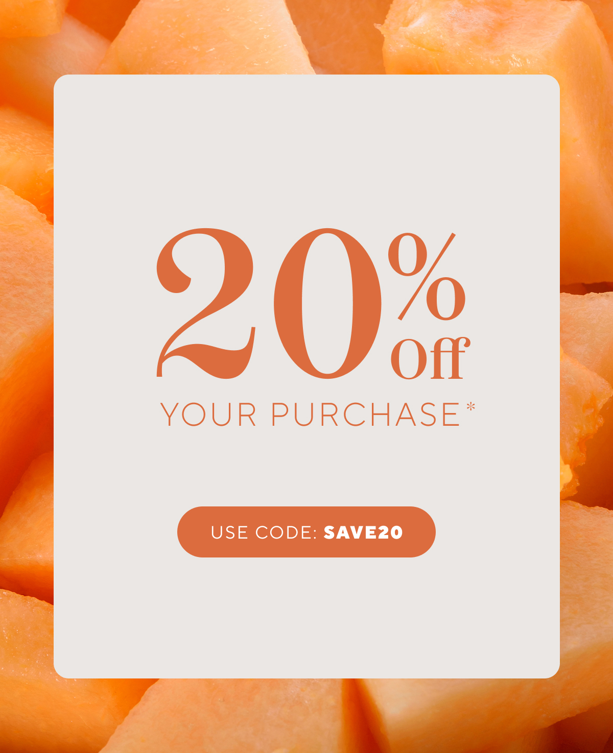 Sale 20% Off Your Purchase 