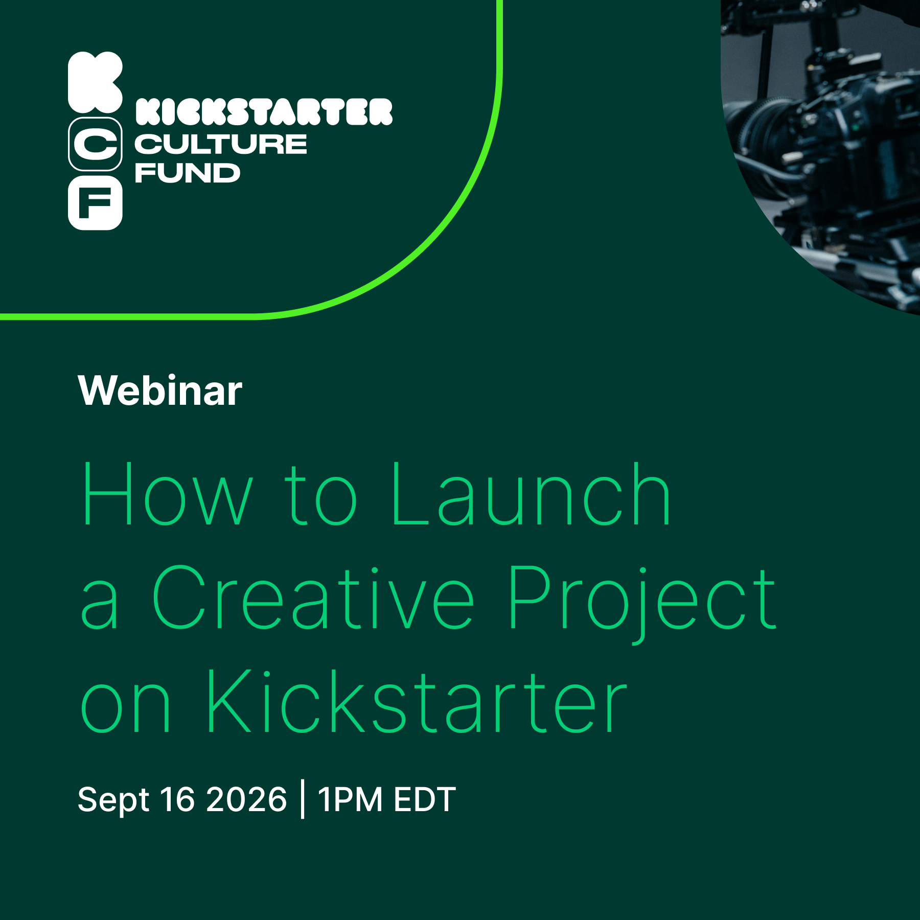 [Webinar] How to Launch a Creative Project on Kickstarter