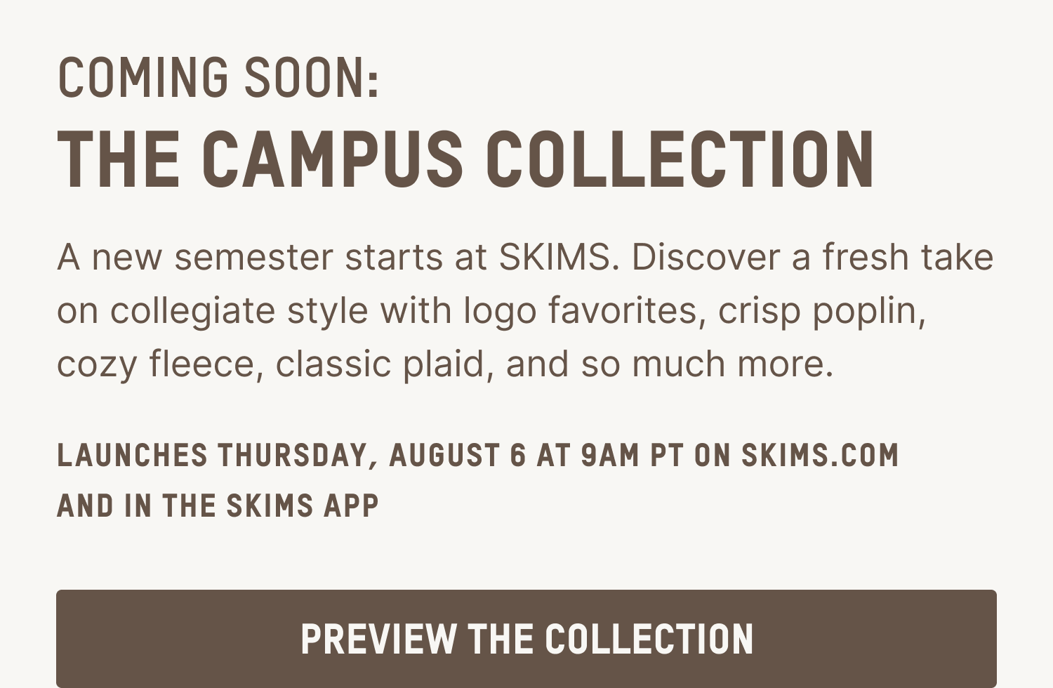 PREVIEW THE COLLECTION